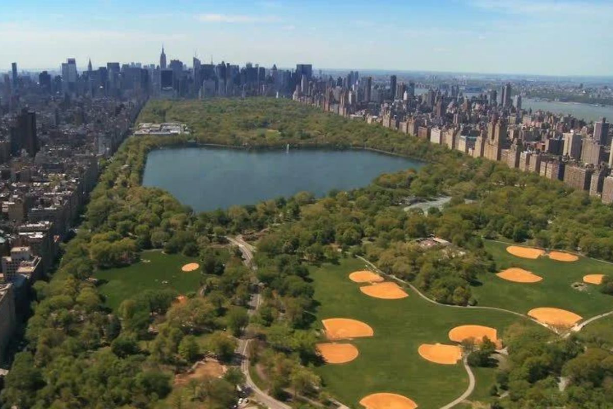 Central Park em Nova Iorque visto de cima é um dos melhores destinos para corredores